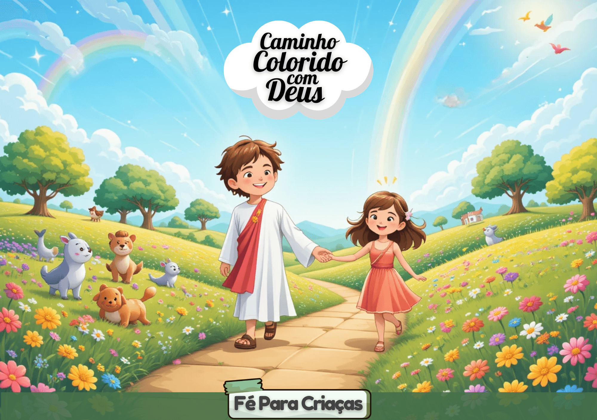 Caminho colorido com Deus